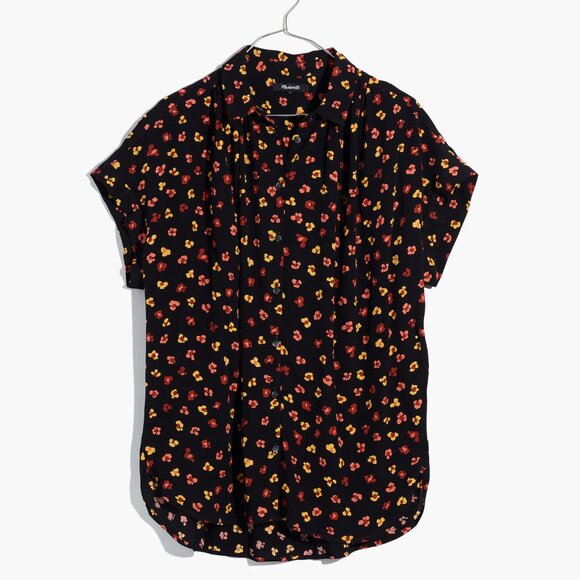 Madewell Central Drapey Shirt in Feline Floral - Sold Out-Excellent Condition - Picture 1 of 2